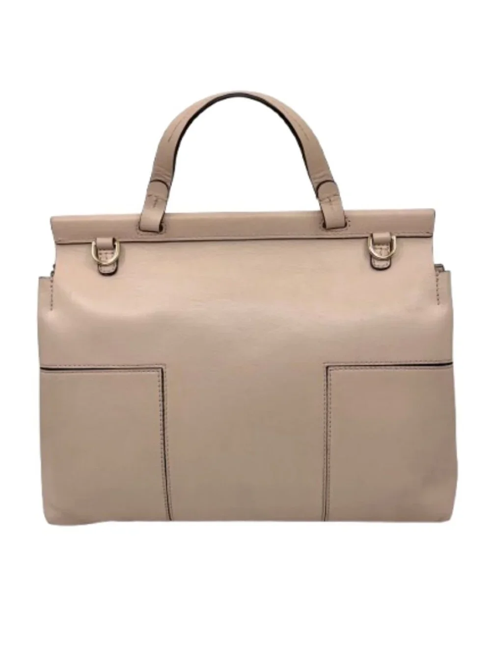 TORY BURCH~Block-T Leather Top Handle Satchel Bag - Soft Shell Pink NEAR NEW